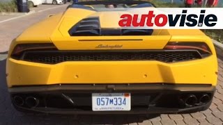 Autovisie Vlog Lamborghini Huracán Spyder engine startup [upl. by Alfonso886]