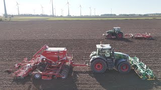 FENDT 930 mit einer Kverneland UDrill 6000 Drille amp KERNER Frontpacker  APG Grassau eG  4K [upl. by Annait]