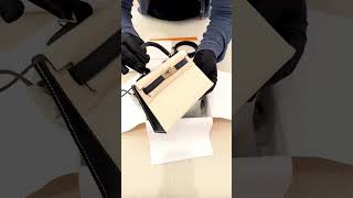 ✨ Unbox Hermes Mini Kelly II Epsom 10 Craie 89 Noir  Maxuriacom [upl. by Outhe]