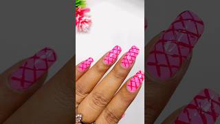 Cross line Nail art design nailart easynailart naildecoration nailartdesigns nail shortsfeed [upl. by Essie]