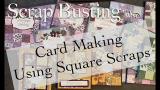 Making Cards with Square Scraps [upl. by Nauqaj]