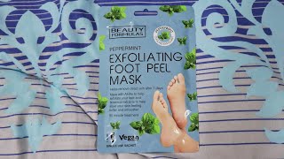 How To Use Foot Peeling Mask  Beauty Formulas Peppermint Exfoliating Foot Mask Review  Foot Care 👣 [upl. by Kolnick]