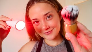 ASMR MENS SHAVE WASH amp CUT Roleplay Red Light Therapy Oil Temple Massage [upl. by Preciosa]