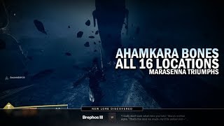 All 16 Ahamkara Bone Locations  quotMarasennaquot Lore Triumphs Guide Destiny 2 Forsaken [upl. by Jamnes]