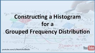 Creating a Histogram from a Grouped Frequency Distributions [upl. by Teragramyram]