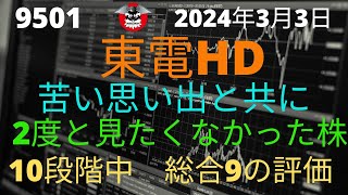 東電HD 苦い思い出と共に 素晴らしい電力株 総合9の高評価だがね [upl. by Bidget]