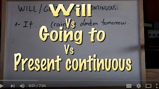 INGLÉS 22a Diferenciar WillGoing ToPr Continuous Inglés para hablantes de español [upl. by Anirazc]