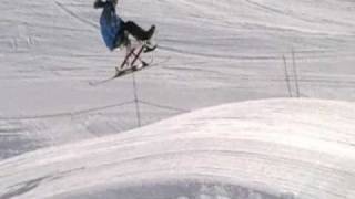 Mono skiing jumps amp halfpipe [upl. by Ellerahc]