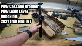 PNW Cascade Dropper Post and Loam Lever Unboxing  Initial thoughts on my 2021 Trek Marlin 7 [upl. by Tien]