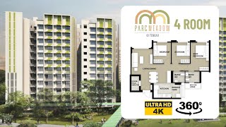 Parc Meadow  Tengah 4room Virtual Tour  2023 May Tengah BTO  VR 360 4K [upl. by Frayda]