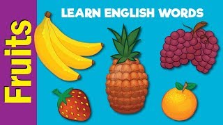 Fruit Names  Video Flash Cards  Kindergarten Preschool ESL for Kids  Fun Kids English [upl. by Corson]