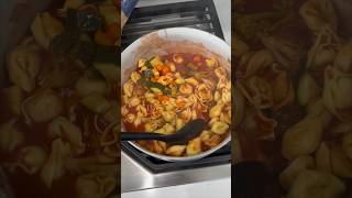 EASY ONEPOT VEGGIE TORTELLINI LOWMESS tasty delicious dinner made in just one pot on the stove [upl. by Eidnak311]