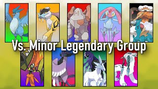 Pokémon Music  All Minor Legendary Pokémon Group Battle Themes from the Core Series All Versions [upl. by Tye]