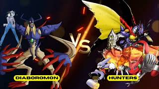 EX7 A new target for the Hunters Diaboromon VS Hunters [upl. by Edasalof89]