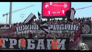 Grobari u Novom Sadu  Vojvodina  Partizan 29042018 [upl. by Bickart]