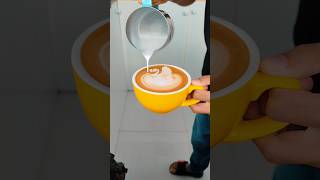 Cappuccino latte art shown [upl. by Novyart]