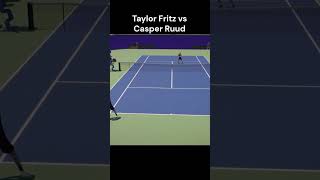 Taylor Fritz vs Casper Ruud  US OPEN  Shorts Tennis Gaming Tiebreak usopen [upl. by Ingaberg]