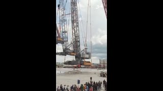 This is the biggest crane the world has ever seen 🤯🔥 [upl. by Hsakiv]