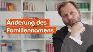 Kann ich meinen Familiennamen ändern lassen SRH Lawcast klärt auf [upl. by Atenek891]