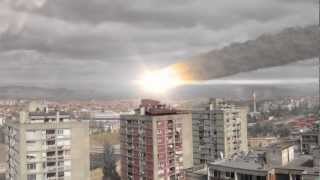 Simulation of a Huge Meteor Hitting Earth with VFX Breakdown [upl. by Derreg]