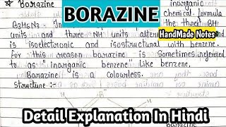 Borazine  Borazole  Inorganic benzene  its structure preparation method  MSc Notes [upl. by Htabazile]