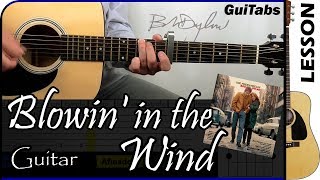 How to play BLOWIN’ IN THE WIND 😌  Bob Dylan  GUITAR Lesson 🎸  GuiTabs 064 [upl. by Eenal]