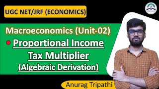 Proportional Income Tax Multiplier Algebraic Derivation  By Anurag Tripathi [upl. by Adni]