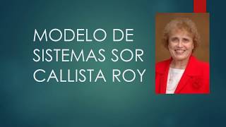 MODELO DE SISTEMAS SOR CALLISTA ROY [upl. by Inava]