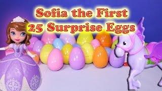 Opening Sofia the First toys and Surprise Eggs with the Assistant [upl. by Accalia]