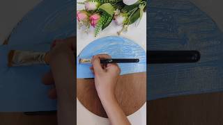 Seascape painting easy🏝️acrylic painting for beginnersshorts [upl. by Atrahc]