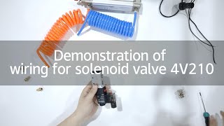 GEYA Demonstration Of Wiring For Solenoid Valve 4V210 [upl. by Davie]