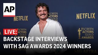 SAG Awards 2024 LIVE Interviews backstage with winners [upl. by Lura390]