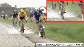 BRUTAL Cobbles Turn Classic to Cyclocross  Dwars door Vlaanderen 23 [upl. by Ailito643]