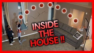 EPIC INDOOR MINI HOOP BASKETBALL SHOOTING CHALLENGE W 2HYPE [upl. by Caravette]