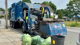 Republic Service’s Garbage Trucks Packing Heavy Summer Trash [upl. by Aidne340]