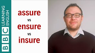 Assure vs Ensure vs Insure  English In A Minute [upl. by Llehcsreh]