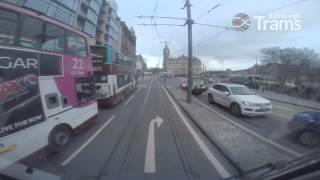 Edinburgh Trams test run Haymarket  York Place [upl. by Nevanod111]