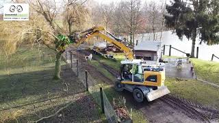 Groeneveldt Bomengrijper 822H1650 met Zaagkast 19cc900  Wood Gripper with Saw Unit  Tree Felling [upl. by Meggie847]