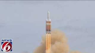 Delta IV Heavy rocket takes off for the final time [upl. by Aynot]