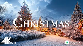 Christmas Wonderland 4K  scenic Winter Relaxation Film with Top Christmas Songs of All Time [upl. by Amaryllis]