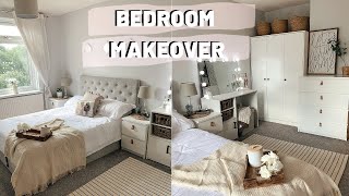 BEDROOM MAKEOVER ON A BUDGET UK  CHEAP AND EASY DIY IKEA HACKS  CHEAP HOME DECOR UK  HomeWithShan [upl. by Yttiy]