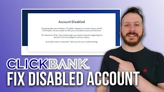 How To Fix Clickbank Account Disabled  Step By Step [upl. by Reklaw]