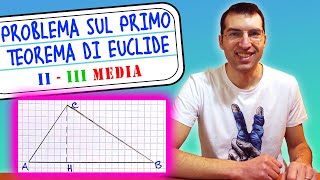 Problema con il Primo Teorema di Euclide  2ª e 3ª Media Tutorial per genitori [upl. by Gnemgnok193]