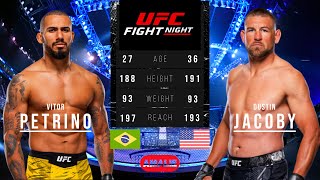 VITOR PETRINO vs DUSTIN JACOBY FULL FIGHT UFC [upl. by Whitehurst]