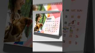 How to create desk calendar stand  full videos Link in Description shorts viralvideo photoshop [upl. by Nomi609]