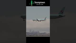 ✈️ KOREAN AIR LANDING B777300 ER  Plane spotting SFO  shorts SFO planespotter aviation [upl. by Ilysa]