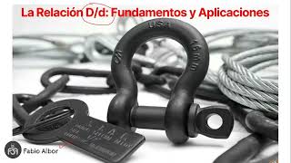 Relación de diámetro Dd según ASME B30 9 [upl. by Auqeenahs]