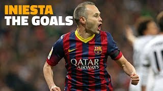 ANDRÉS INIESTA  Five goals from the archives [upl. by Lieno]