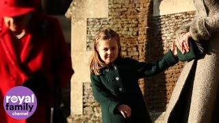 Princess Charlotte Mimics The Duchess of Cambridge by Curtsying to The Queen [upl. by Annaerdna187]