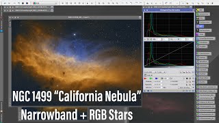 NGC 1499 quotCalifornia Nebulaquot  Narrowband w RGB Stars PixInsight Processing Tutorial [upl. by Hallimaj]